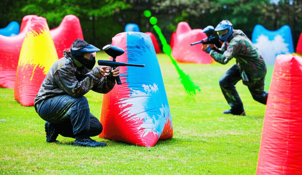 Paintball action shot